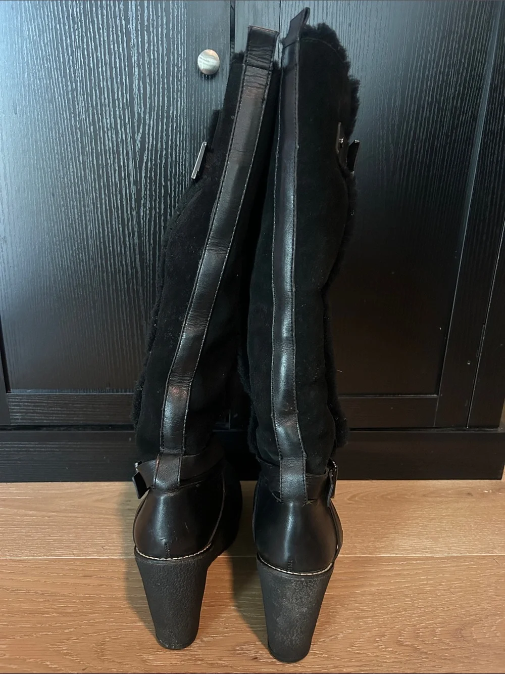 Black Suede Women's Knee-High Boots - Classic Winter Style Tory Burch